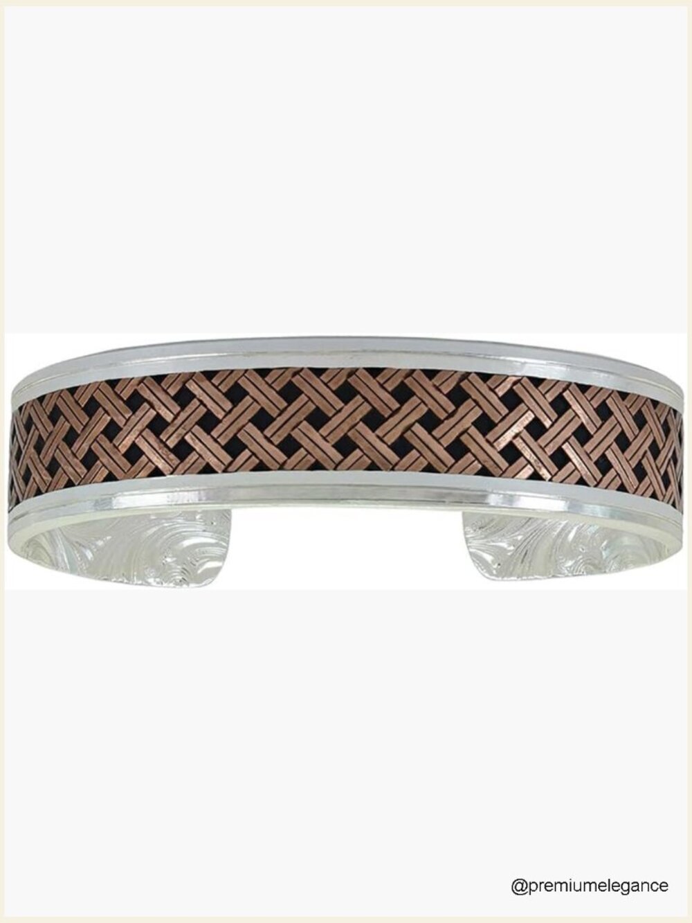 Western Lifestyle Cuff Bracelet with Weave Design